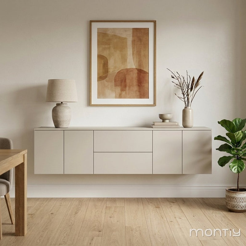 Zwevend dressoir Kasjmiergrijs